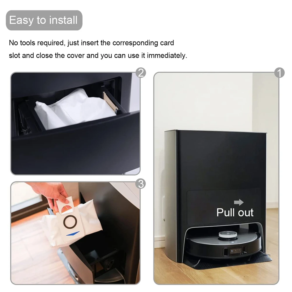 ABNM Replacement Dust Bags Compatible For Ecovacs DEEBOT X1 Omni/Turbo Robot Vacuum Cleaner Accessories Vacuum Bags