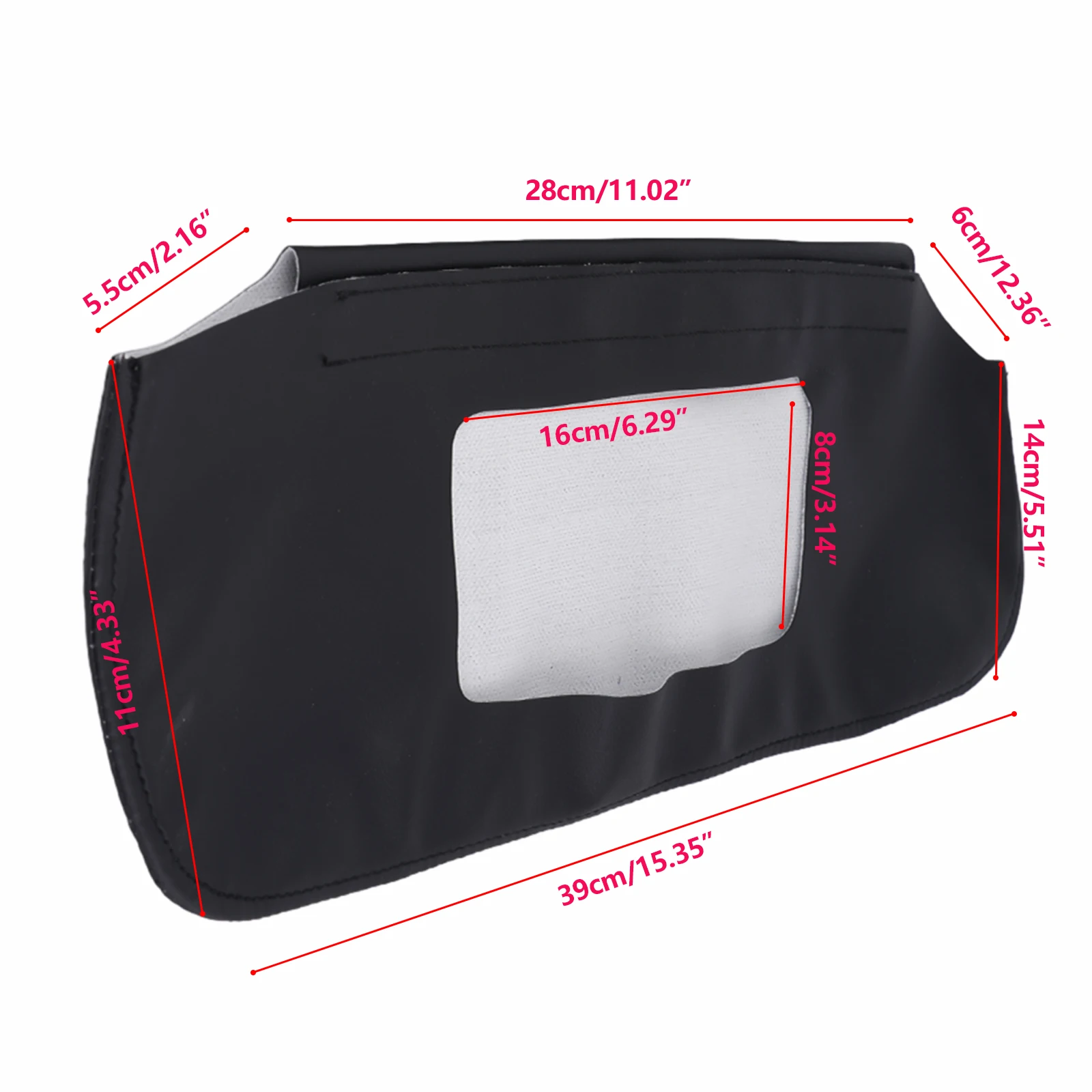 None Leather Cover Sun Visor Cover Left Right Front Microfiber Leather Sun Visor Trim Sun Visor Skin Practical