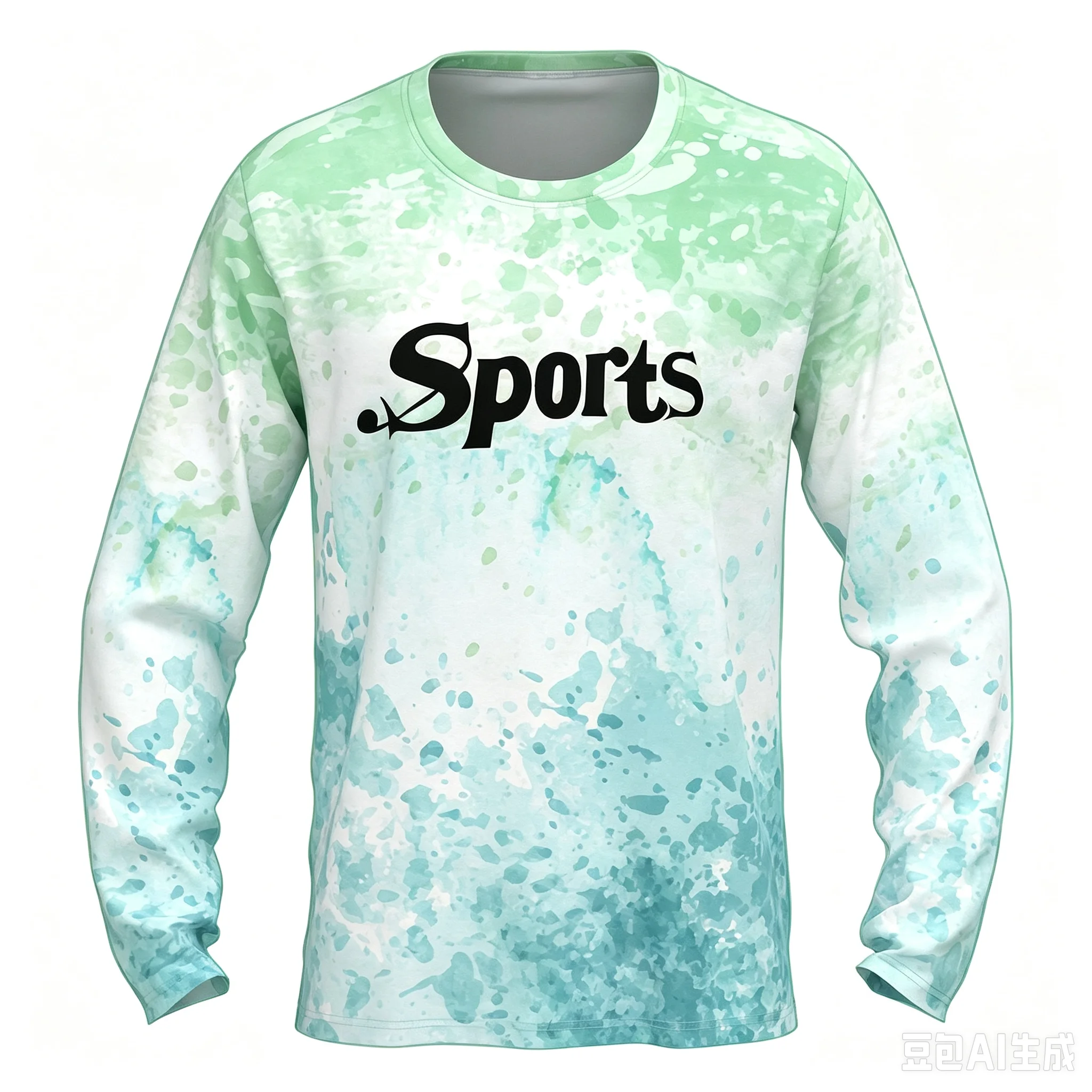 Men’s Long Sleeve Sports Print T-Shirt Regular Fit Breathable Casual Crew Neck Tee For Running Workout Fashion Versatile Top