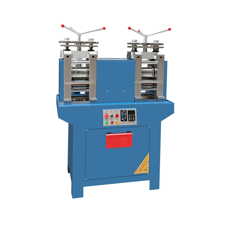 HASUNG 5.5HP Double Head Cr12MoV Wire Rolling Mill Gold Silver Copper Pressing Machine