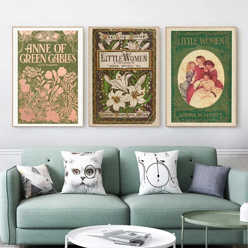 The Secret Garden Vintage Book Cover Poster Garden Prints Pride and Prejudice Canvas Painting Wall Art Pictures Home Room Decor