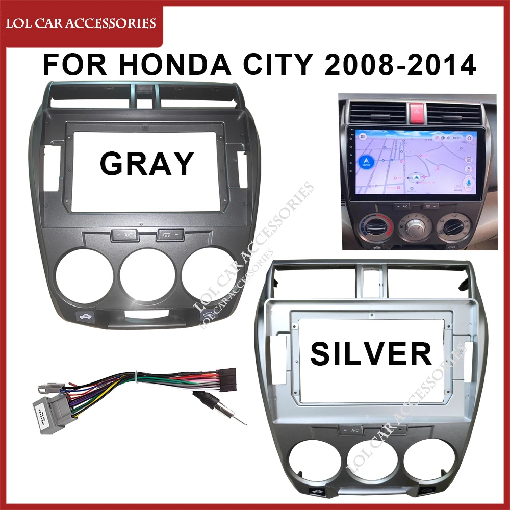 10.1 Inch For Honda City 2008-2014 Car Radio Stereo Android MP5 Player 2 Din Head Unit Fascia Manual Casing Frame Dash Cover