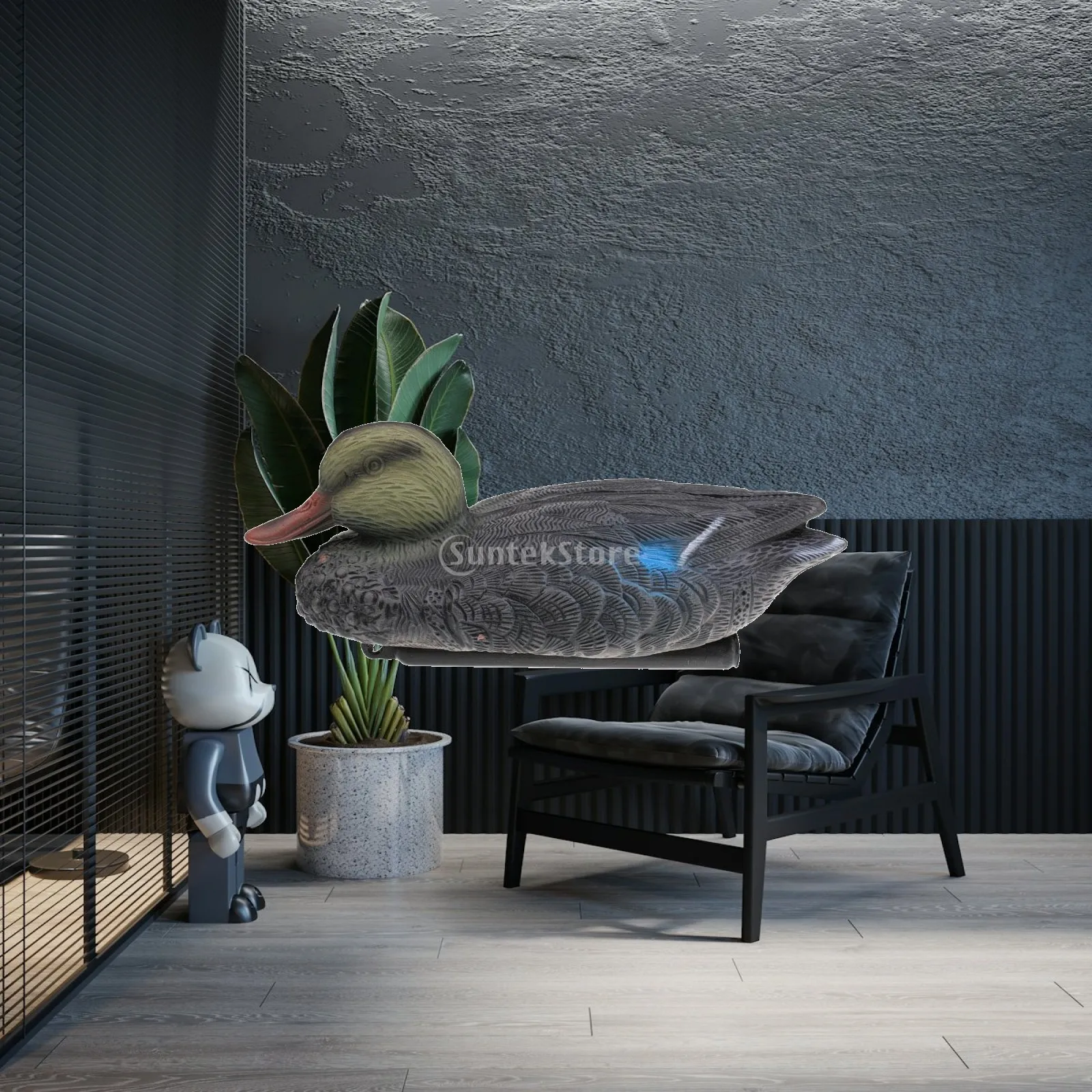 Realistic Crow and Big Bird Hunting Decoy Lawn Ornaments Floating Duck Statue for Field Shooting