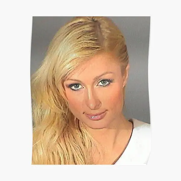 Paris Hilton Is 2007 Mugshot  Poster Modern Home Vintage Decoration Painting Art Print Wall Funny Picture Room Mural No Frame