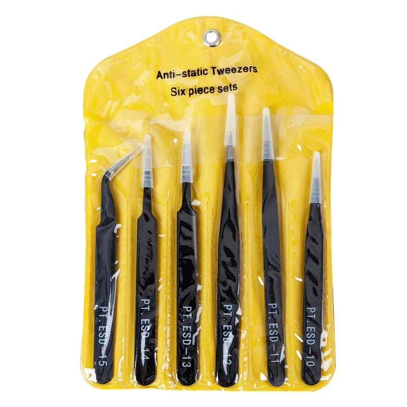 

Stainless Steel Precision Tweezers Industrial Repair Multifunctional Anti Static Tools For Electronics Soldering Craft Jewelry