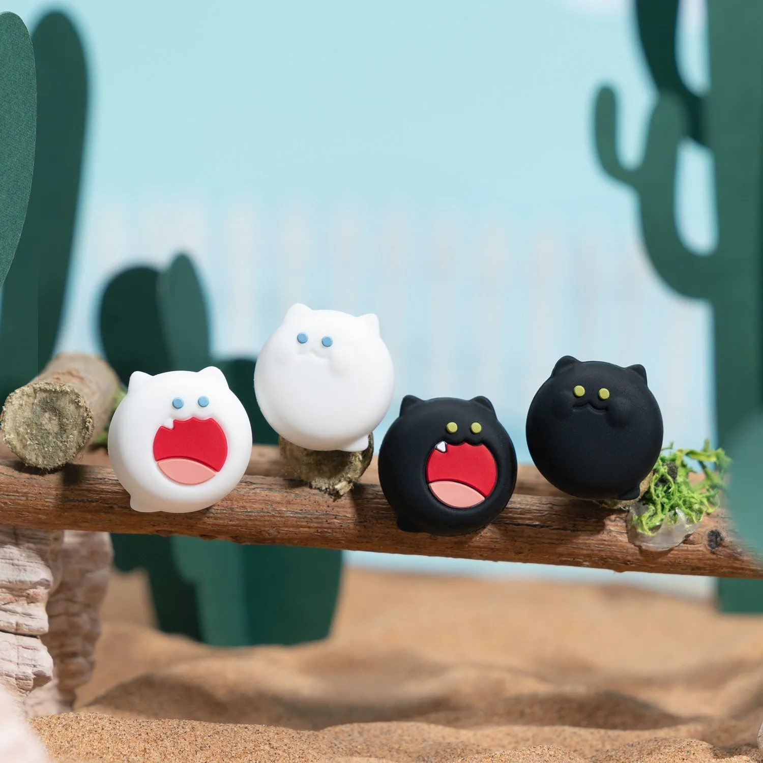 GeekShare-Thumb Stick para Nintendo Switch, tapas de agarre Kawaii Cat, funda de Joystick para Nintendo Switch OLED, accesorios NS