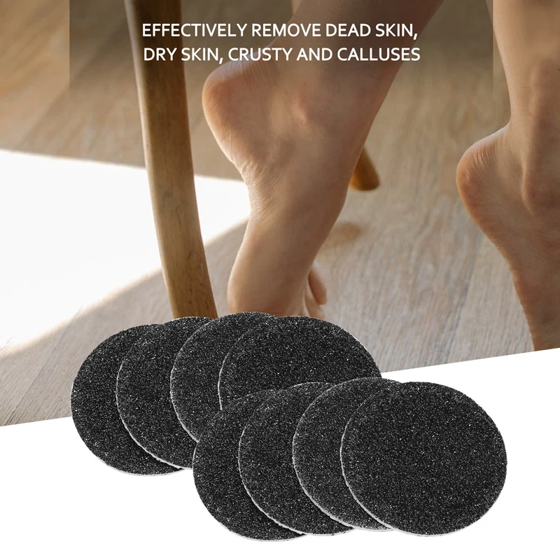 60 Pcs Replacement Sandpaper Discs Pads For Electric Foot File Callus Remover Pedicure Tool