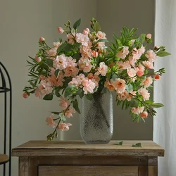 45cm 5 Frok Camellia Silk Flowers for Home Table Wedding Home Decoration Flower Arrangement Plantas Artificiales Para Decoracion