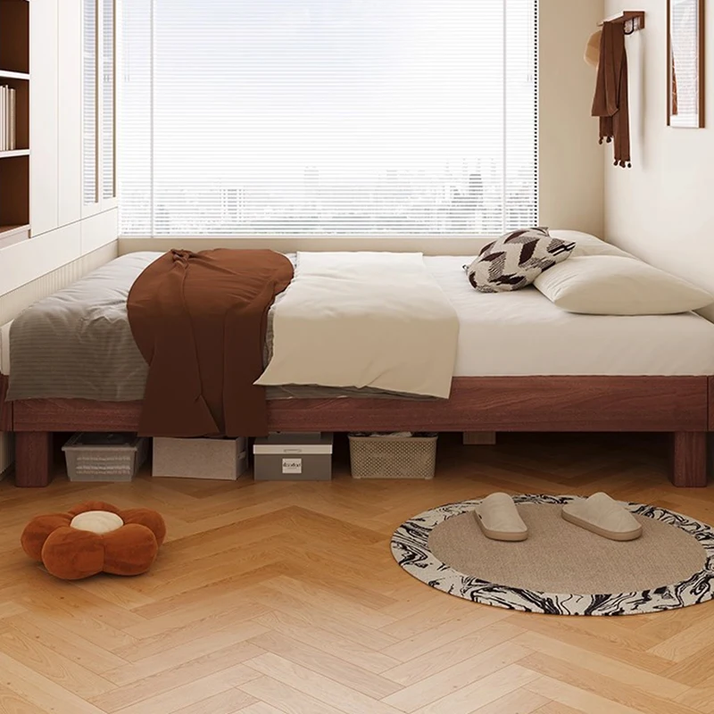 Estilo minimalista cama mortise espiga estrutura estilo nórdico cama de casal design luxo letto matrimoniale móveis do quarto