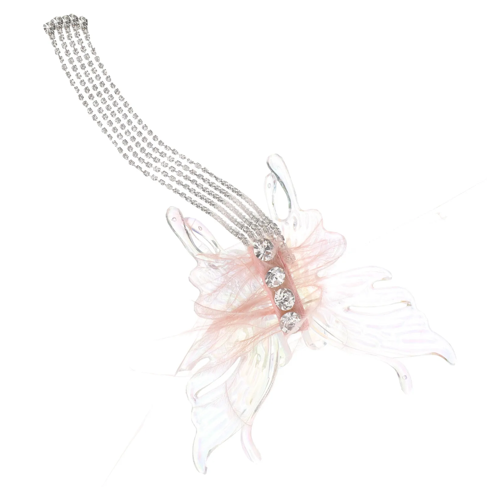 

Butterfly Clip Women Cute Tassel Decorative Hairpin For Wedding Birthday Prom Fine Thin Hair Accessory Girls Kids Brides Banquet