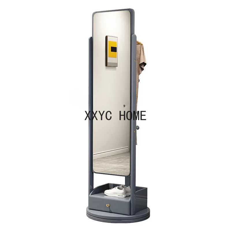 

Скандинавская Подставка для одежды, встроенная фотоподставка, роскошное вращающееся напольное зеркало, полная длинная зеркальная подставка для пальто