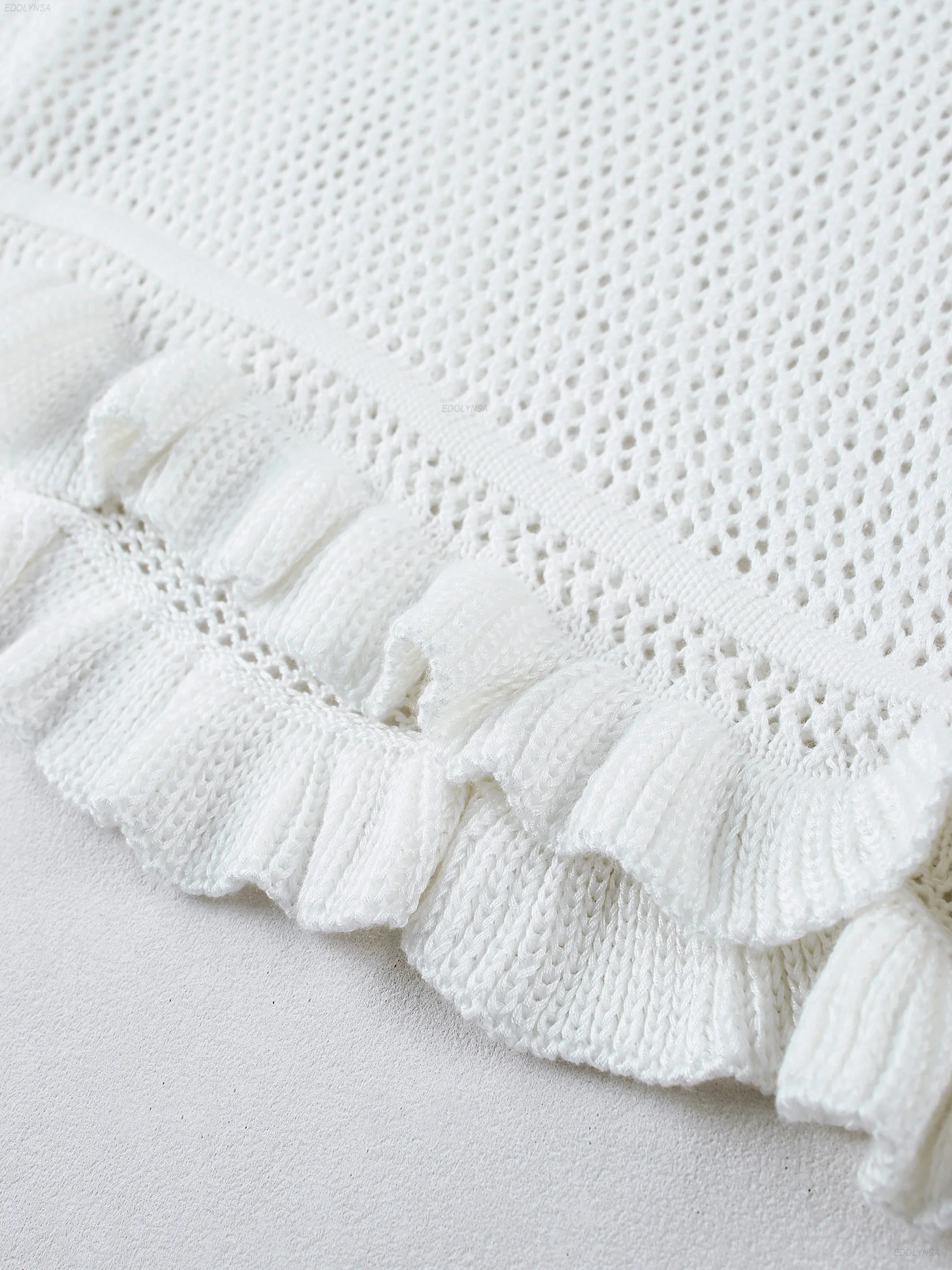 Chic Side Slit Lace-up Casual Wrap Skirts Sexy Summer Knit Cut Out Beach Half Skirt Women 2025 Pool Party Swimsuit Cover Up K249