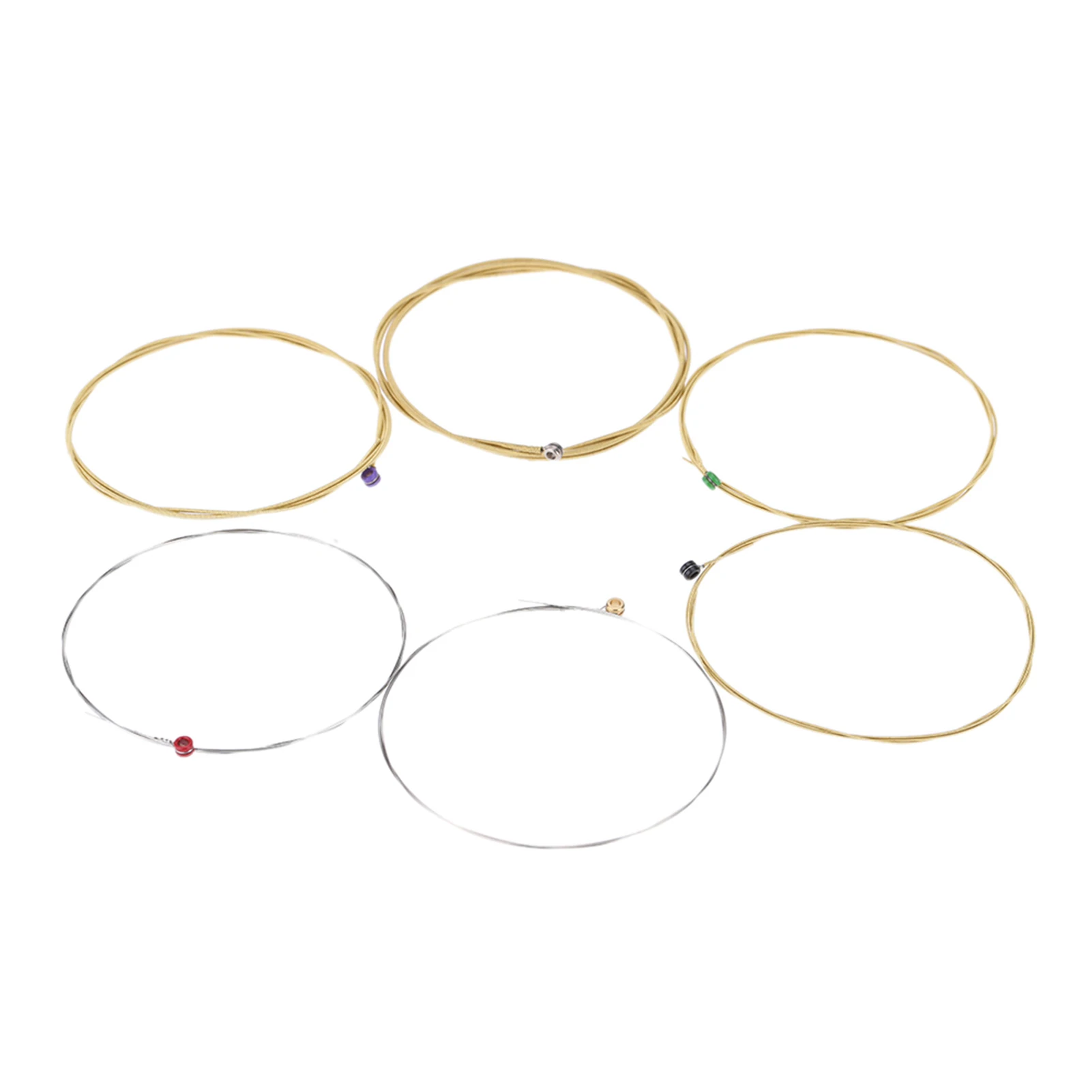 6 قطعة TX640 الصوتية الشعبية وتر غيتار مجموعة سداسية الكربون الصلب باس الغيتار سلاسل مجموعة الغيتار الملحقات (.012-.053)