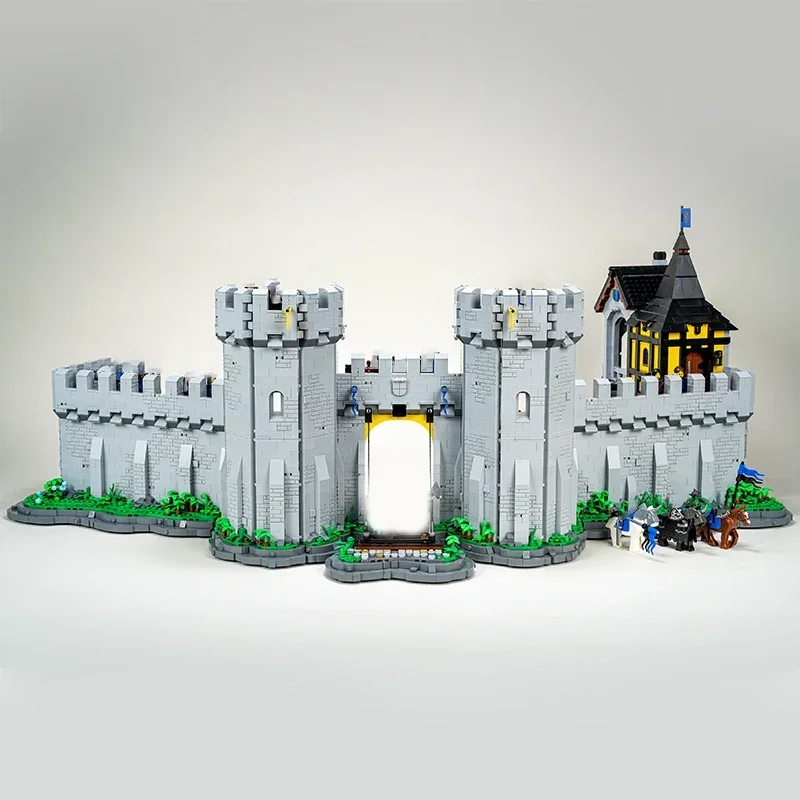 Castle Model Moc Building Bricks ReCrafted Black Falcon's Fortress Technology Modular Blocks Gift Christmas Toy DIY Set Assembly