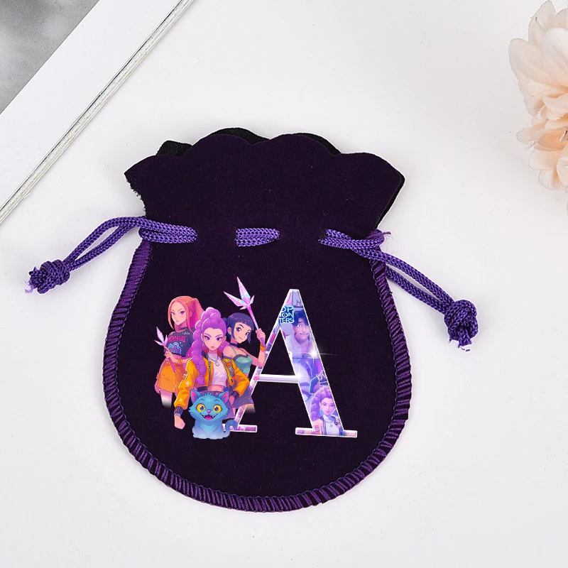 

Kpop охотники на демонов, подарочные пакеты на шнурке, аниме-принт A-Z, сумки для хранения ювелирных изделий, вечерние портативные подарочные выдвижные упаковочные пакеты 2026