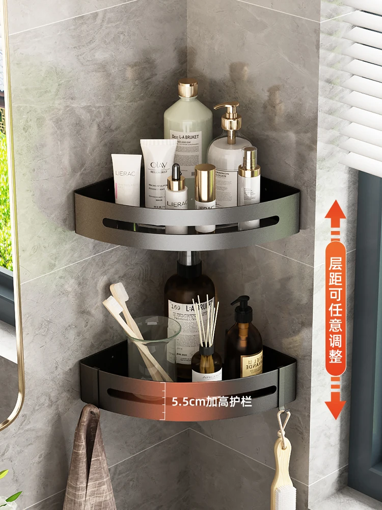 Bathroom shower room, bathroom storage rack, non perforated washbasin storage rack