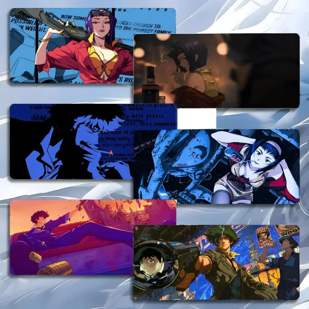 Anime Classic C-Cowboy B-Bebop Mauspad, großes Gaming-Mauspad mit LockEdge, verdickte PC-Tisch-Schreibtischunterlage