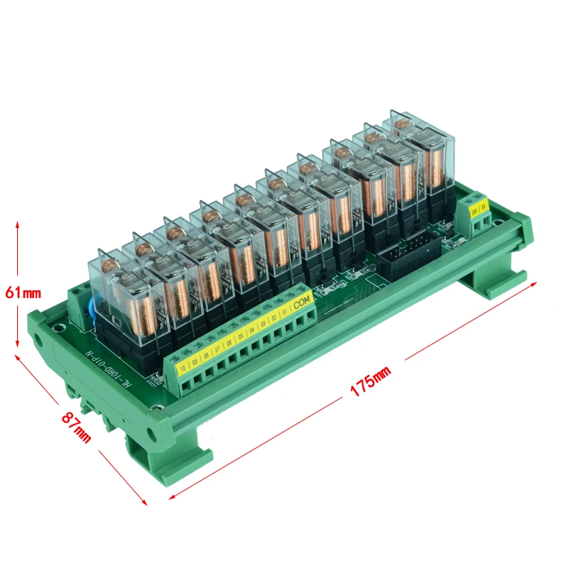 

10 channels16ARelay Module Driver Board PLC Board Relay G2R-1-E Input 12V PNP