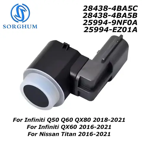 28438-4BA5C 25994-9NF0A For Infiniti Q50 Q60 QX60 QX80 2018 2019 2020 2021 Nissan Titan 2016-2021 PDC Parking Sensor 28438-4BA5B