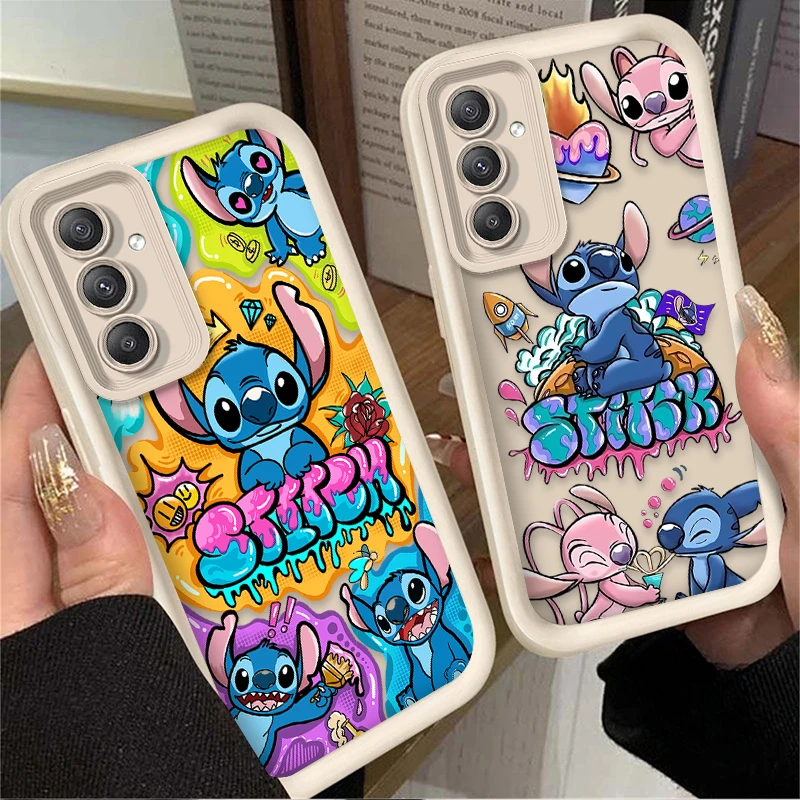 لطيف ديزني غرزة الملونة قضية الهاتف لسامسونج غالاكسي A14 A15 5G S21 S22 S23 S24 5G FE زائد الترا A25 A35 A52 A53 A54 A55 5G