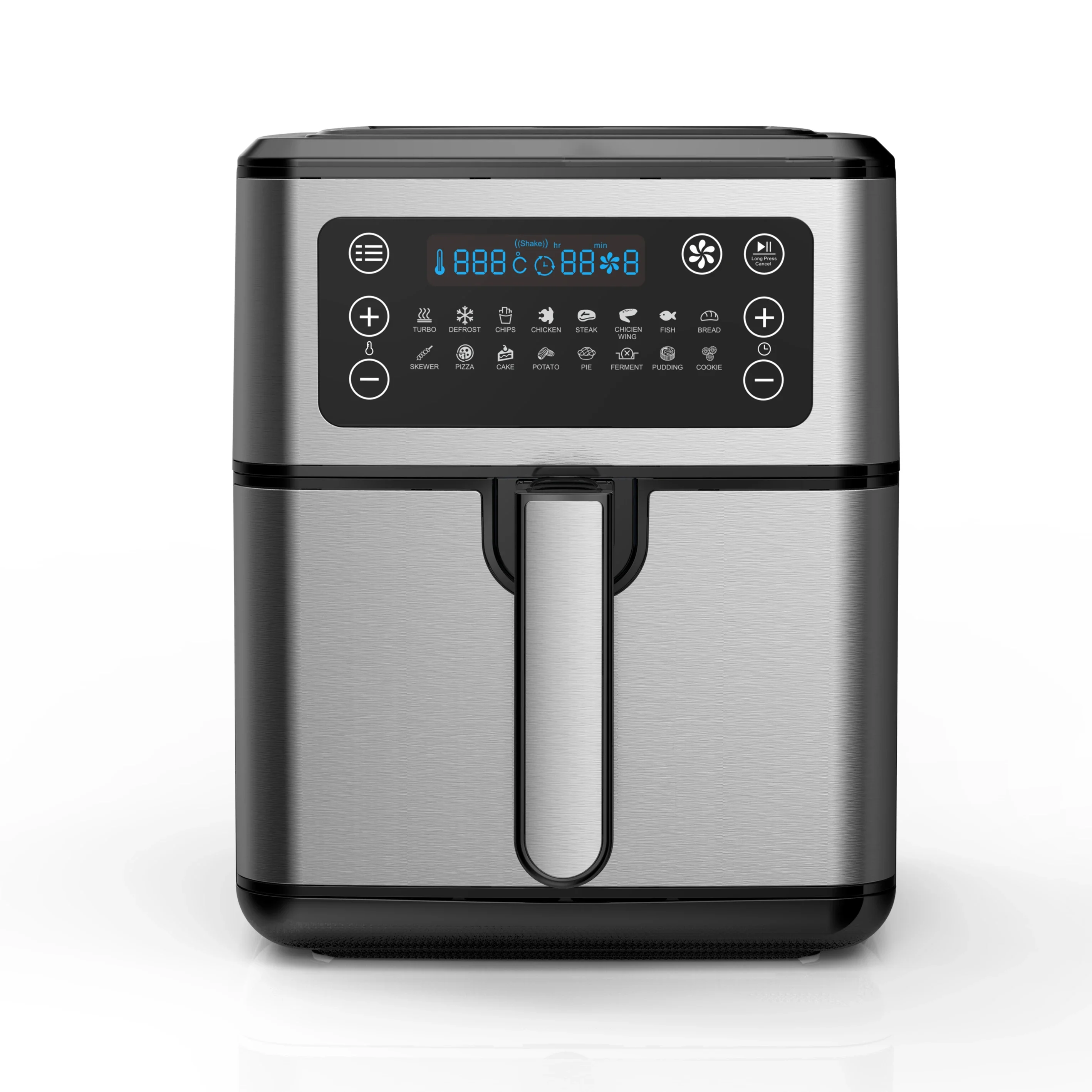 -New High Speed Easy Clean 5.5L Stainless Steel Electric Deep Air Fryer Without Oil