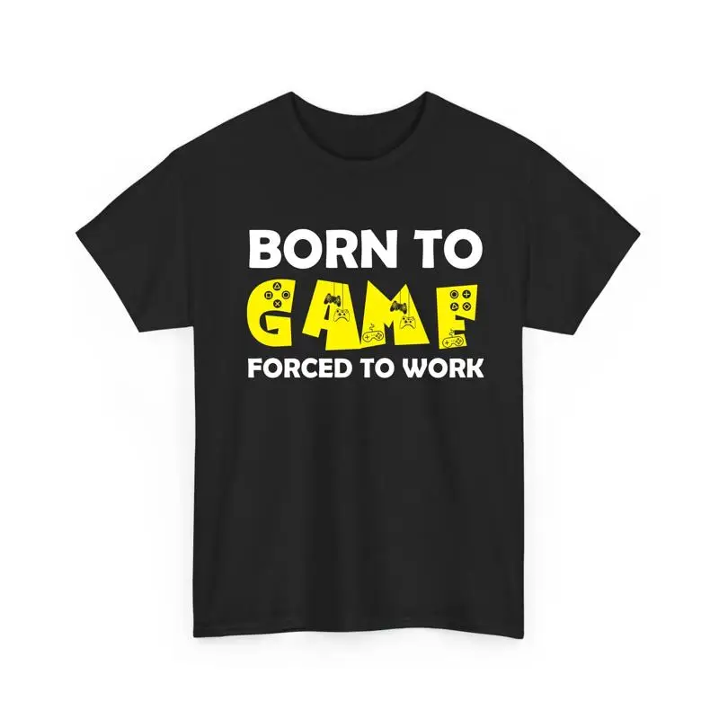 

Футболка Born To Game Forced Work Geeky X Mas Tee Top