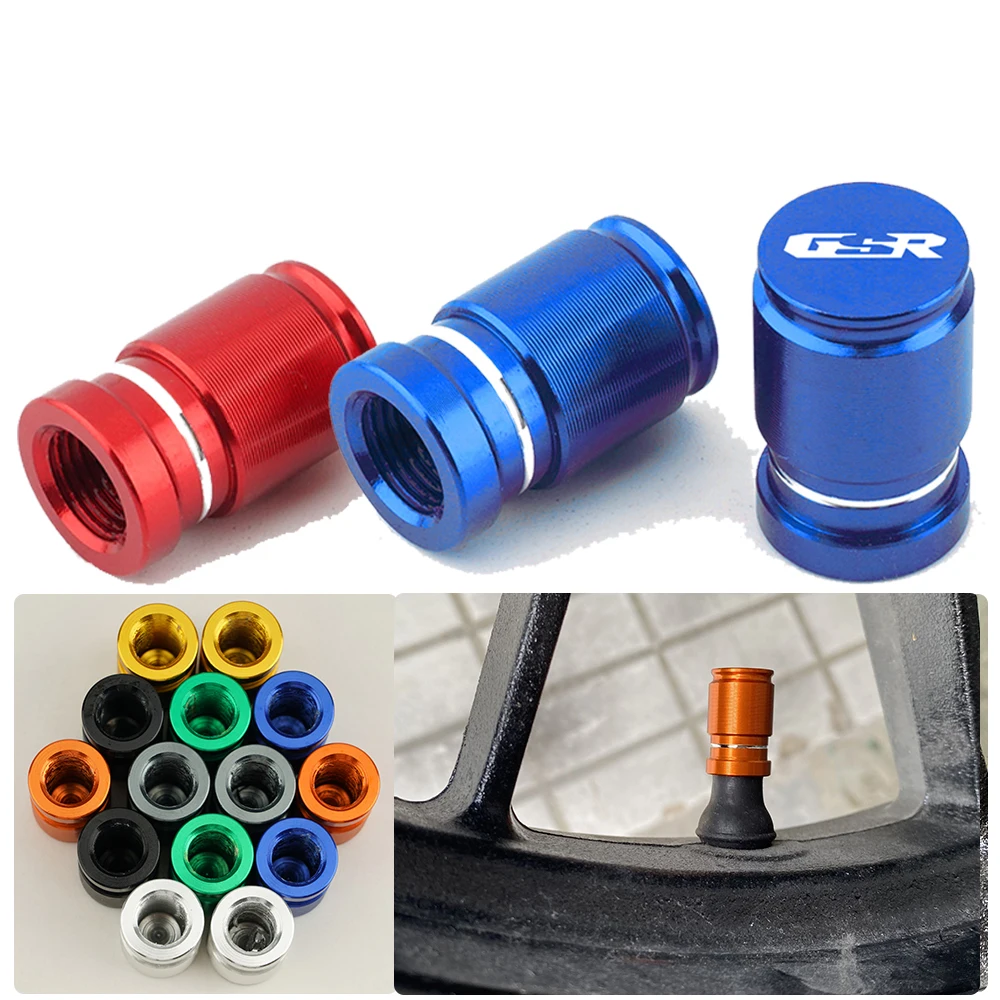 For SUZUKI GSR400 GSR600 GSR750 GSR 750 600 400 Motorcycle CNC Accessories Wheel Tire Valve Air Port Stem Cover Cap Plug