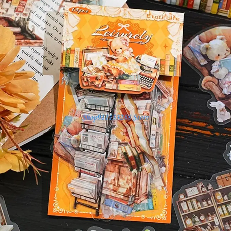 G88D Artistic Decors Sticker Scrapbooking Sticker Decorative Sticker Adhesive Sticker for Luggage Glass Planners Notebook