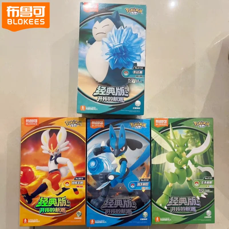 nouveau-original-blokees-pokemon-assemblage-figurine-ronflex-scyther-anime-original-decoration-de-bureau-collection-jouet-cadeau