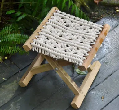 Best Price Handmade Rattan Wooden Woven Ottoman Stool Woven Small Stool Woven Stool Ottoman For Indoor Outdoor Space