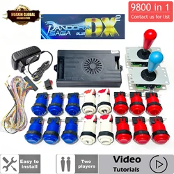 9800 in 1 Pandora Saga Box DX Special Plus DIY Kit 8 Way Joystick American Style Push Button Arcade Game Console Cabinet Bartop