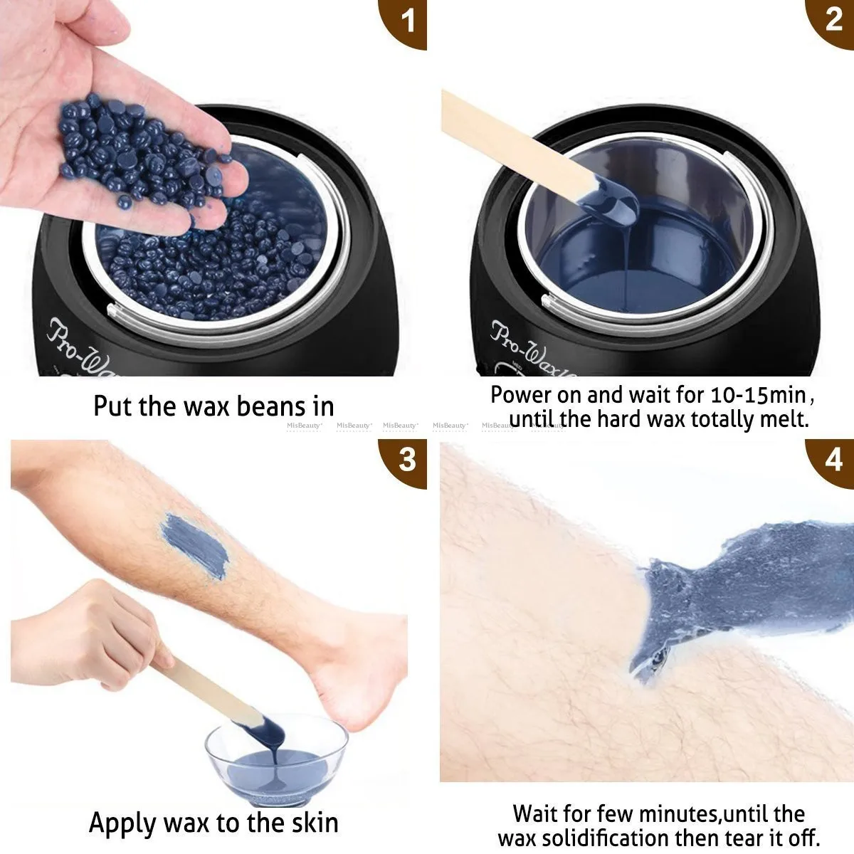 STLF Wax Machine Spa Temperature Control  Wax Warmer Heater Painless Hair Removal Waxing Kit for Home Use