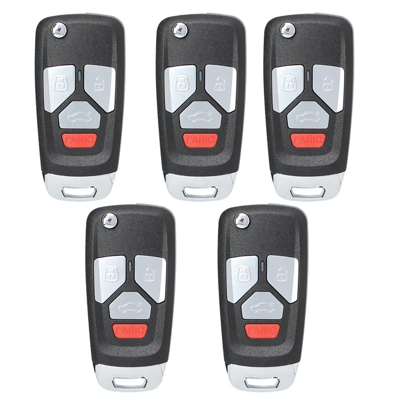 For XNAU02EN Universal Wire Remote Key Fob Flip 4 Button for Style for VVDI Key Tool 5Pcs/Lot