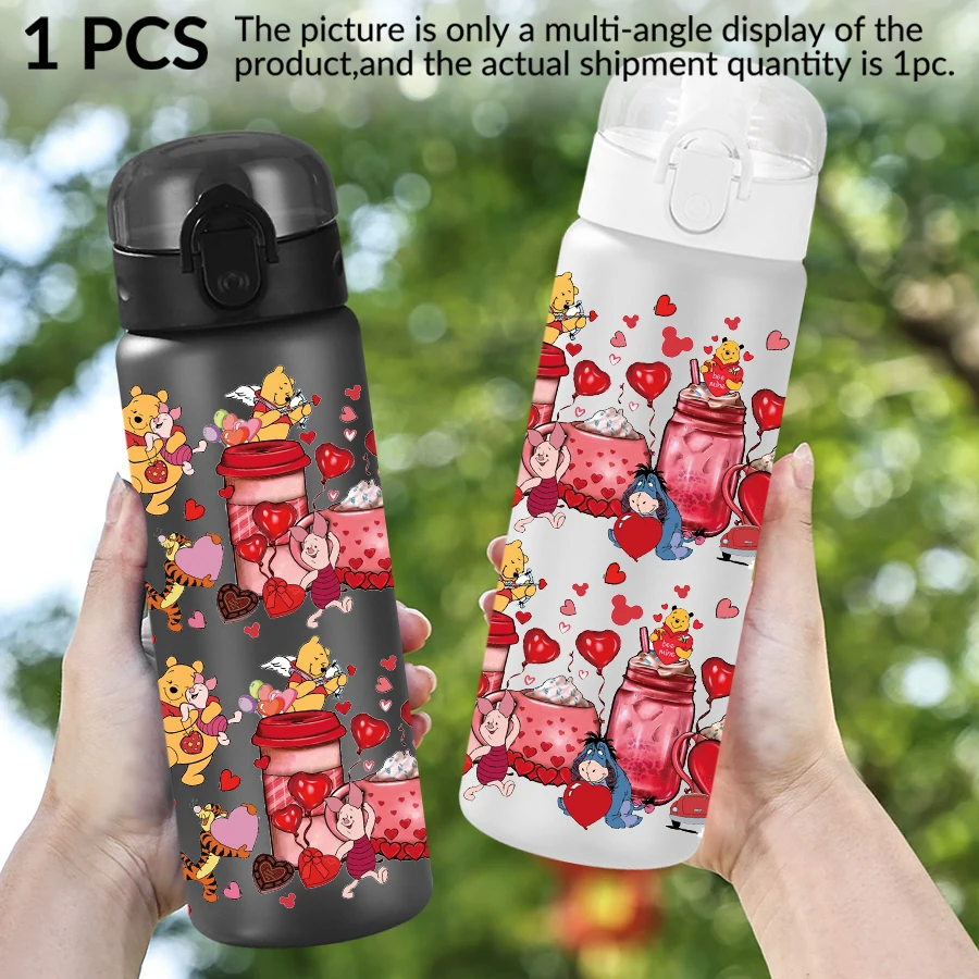 

1Pc Disney Winnie The Pooh/love/pattern 26oz Plastic Water Bottle Sports Cup As A Birthday/back-to-school Gift
