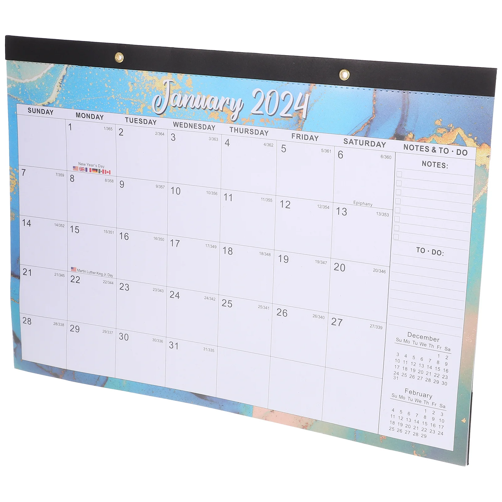 

2024 Wall Calendar Hanging Monthly Organizer with Clear Date Printing Thick Paper Noting Pages for Home Office Classroom Use
