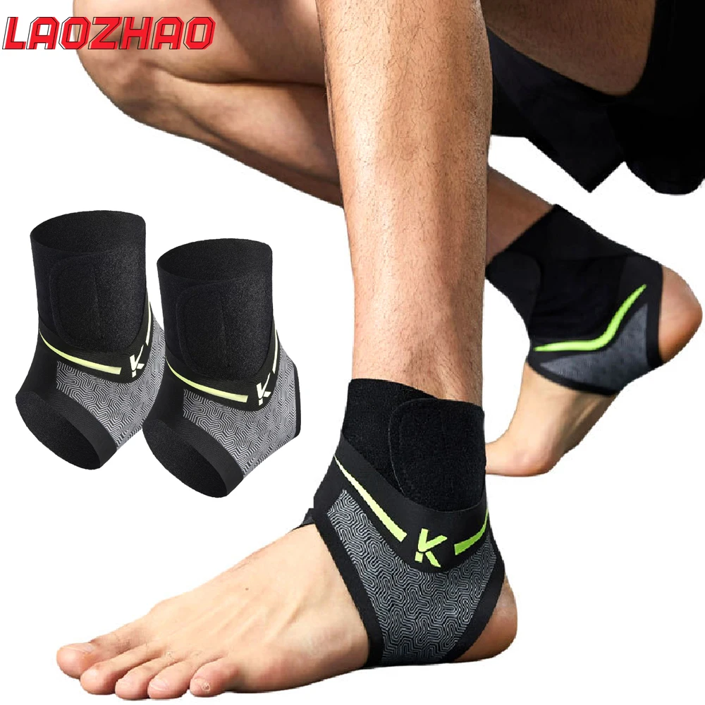 1Pair Ankle Compression Sleeve,Breathable Elastic Ankle Support Brace for Men Women,Anti-Twist Stabilizer for Basketball Running
