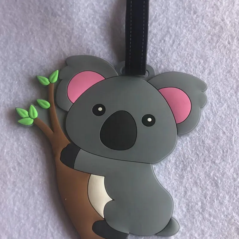 Cute Luggage Tag Sloth Monkey Travel Boarding Silicone Luggage Tag  Identificador Maleta Travel Accessories Luggage Name Tag