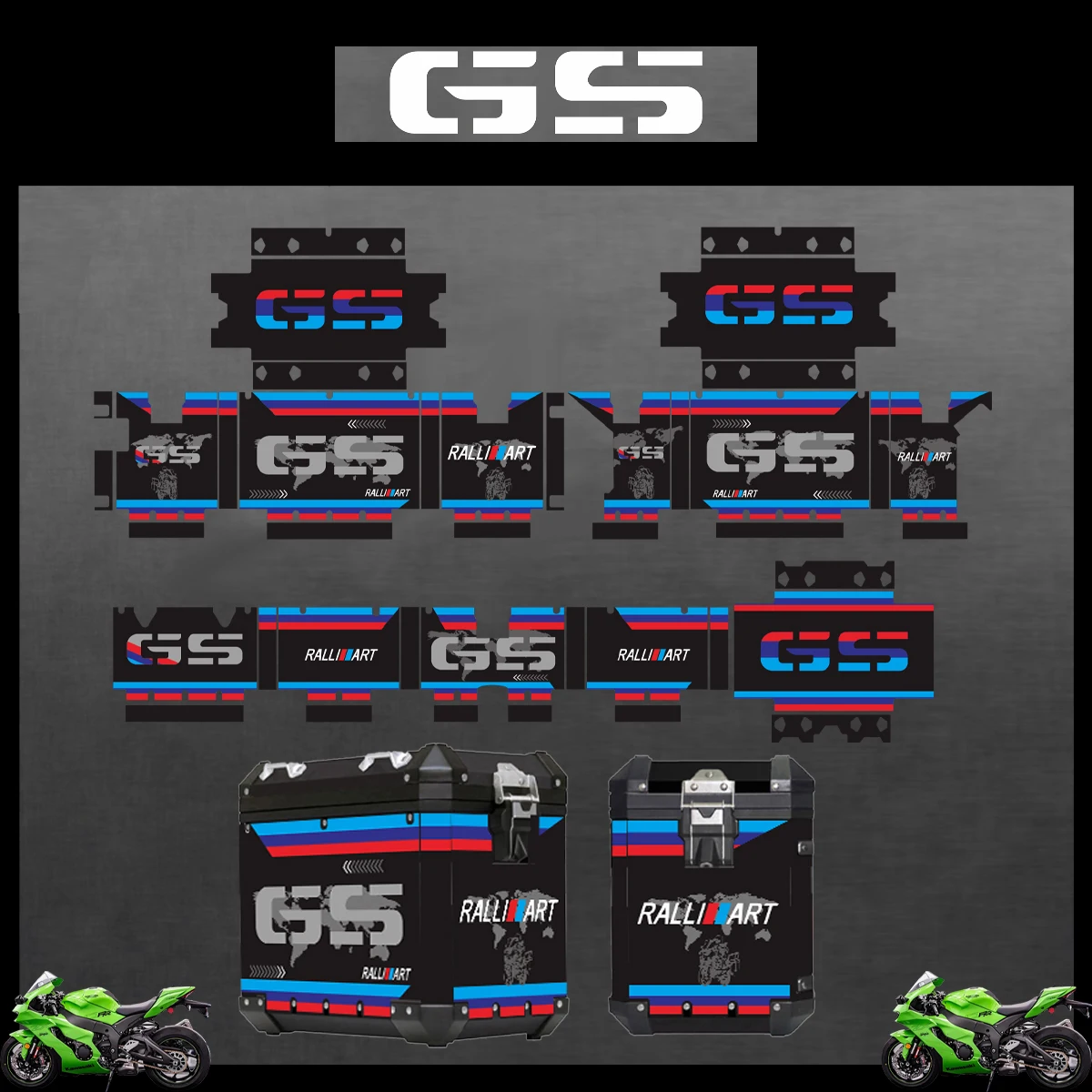 

For BMW R1250GS R1200GS F850GS F750GS Adventure Reflective Sticker Protector Set Decorative sticker Aluminum BOX