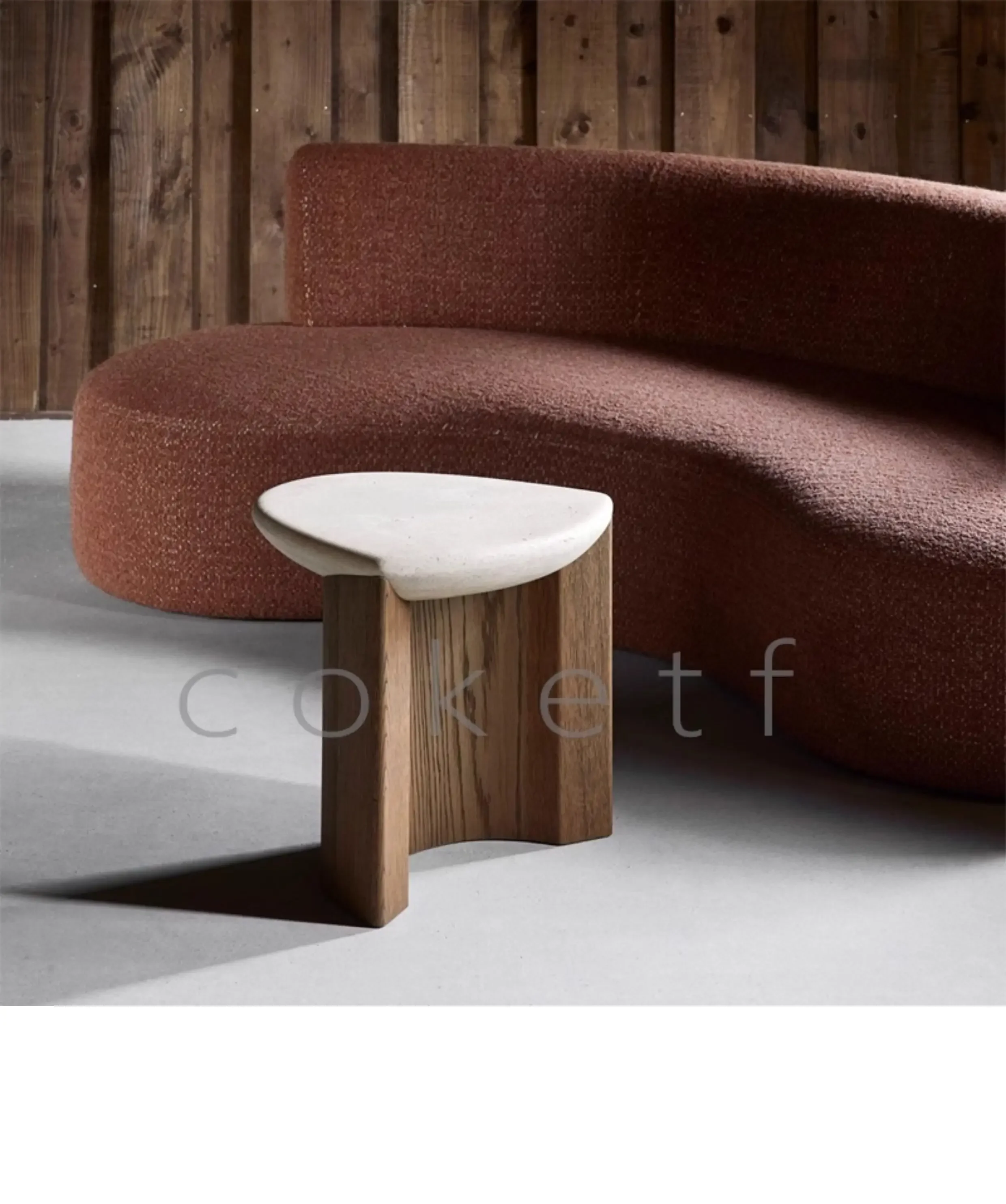DSALiving room sofa natural marble cave stone edge few small apartment high-end small coffee table