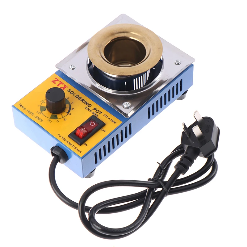 Small Size Temperature Regulating Soldering Furnace Dip Soldering Pot 220V 100-550°C Tin Melting Furnace Welding Tool Accessory