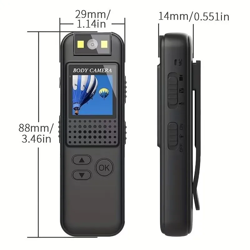 1080P HD Night Vision Mini DV Camera Portable Outdoor Sports Camera Small Video Digital Camera Law Enforcement Recorder