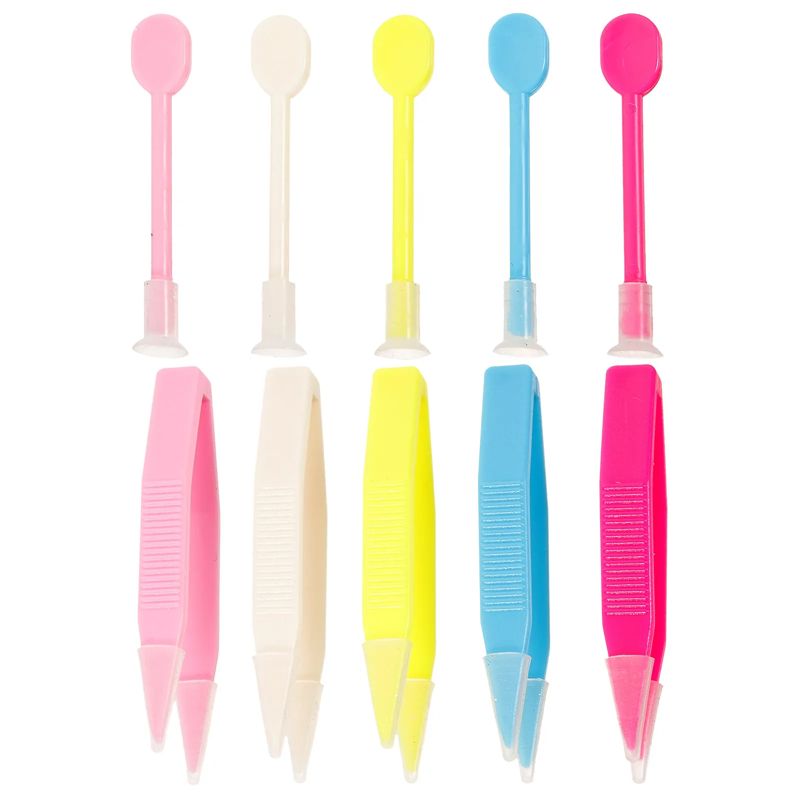 

Набор из 10 цветных пинцетов для снятия линз, маленький портативный дорожный инструмент для установки линз, присоска-пинцет для очков