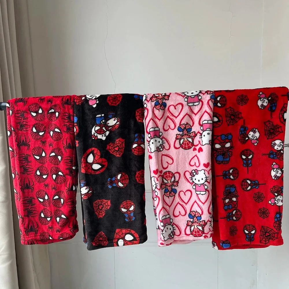 حار جديد الرجل العنكبوت بنطلون بيجاما مرحبا كيتي النوم السراويل أنيمي الفانيلا صالة السراويل الكرتون سانريو ملابس خاصة الترفيه الملابس #3