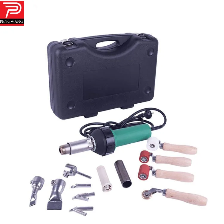New Professional Hot Air Welding Torch 1600W Heat Gun Plastic Welder 220V/110V with Flooring Tools Kits PVC TPO Roofing Membrane