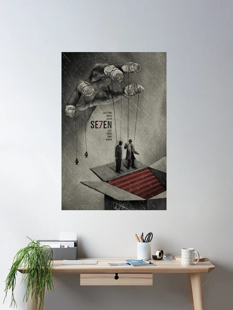 

Se7en Movie Art Print Canvas Poster, Living Room Decor, Home Wall Picture