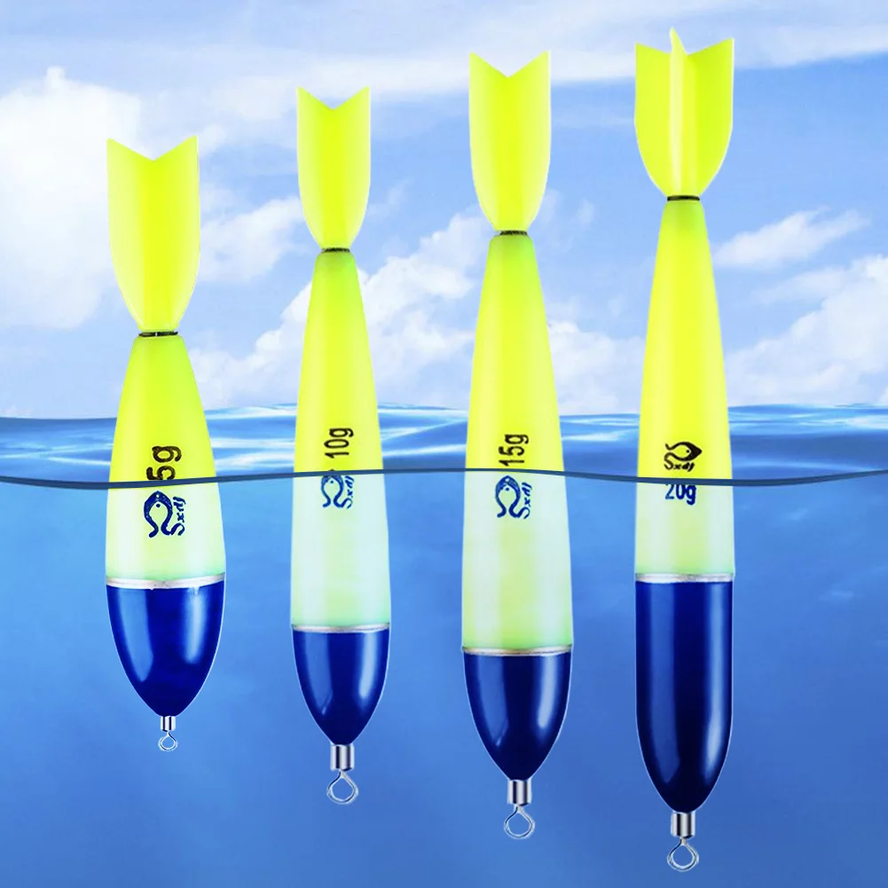 1-4PCS Fishing Float Luminous Fishing Accessories 5/10/15/20g Bobbers Night Fishing Light Floats For Sea Rock Fishing
