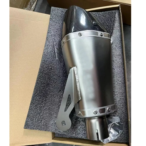 Imagen 2 del producto 51mm 60mm 65mm Slip-on silenciador de Escape de motocicleta Escape Moto extraíble DB Killer láser para BMW S1000RR 2010-2014 S100