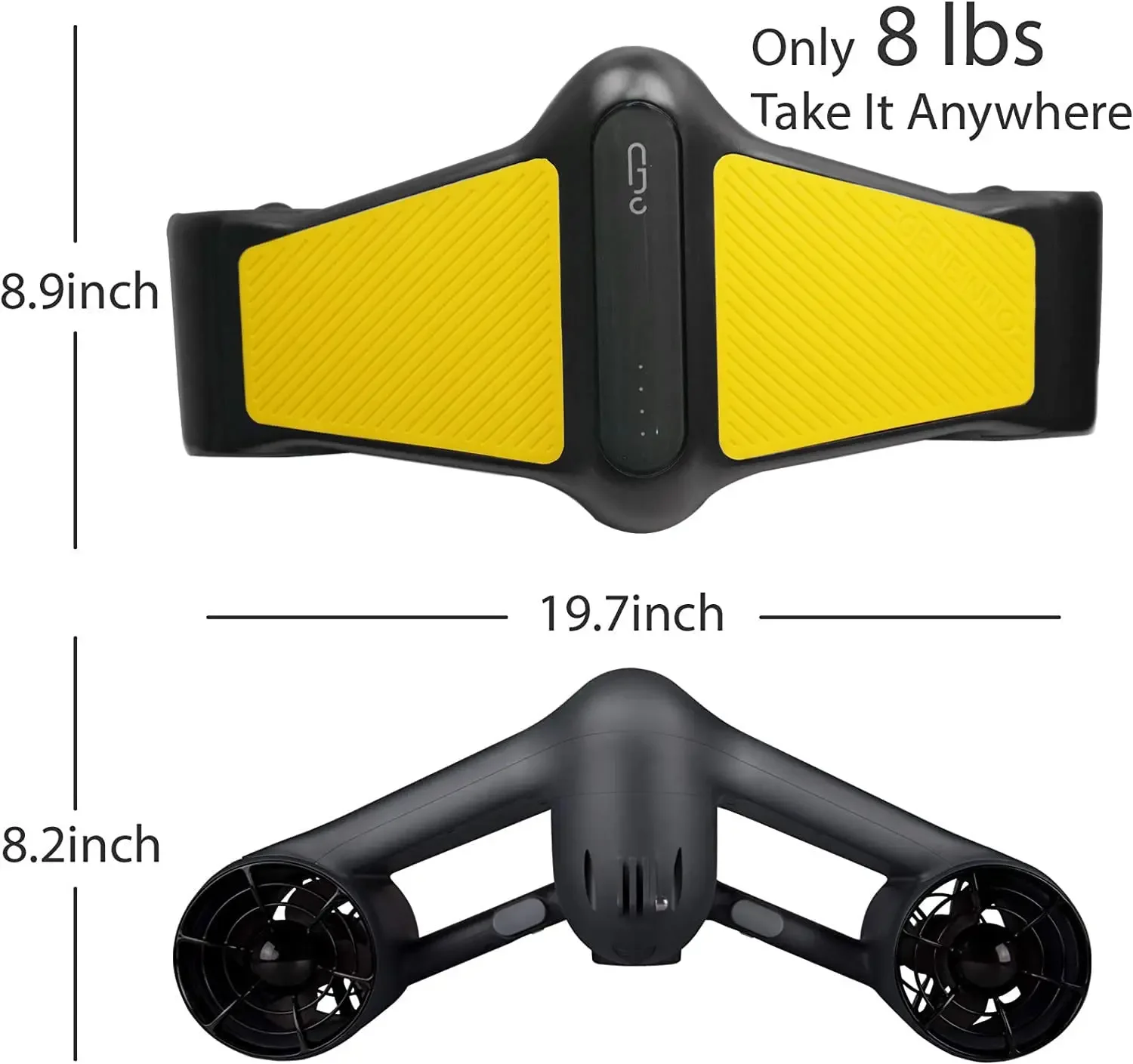 GENEINNO S1 Plus Scooter subacuático, scooter de mar deportes acuáticos piscina buceo libre snorkel para niños adultos