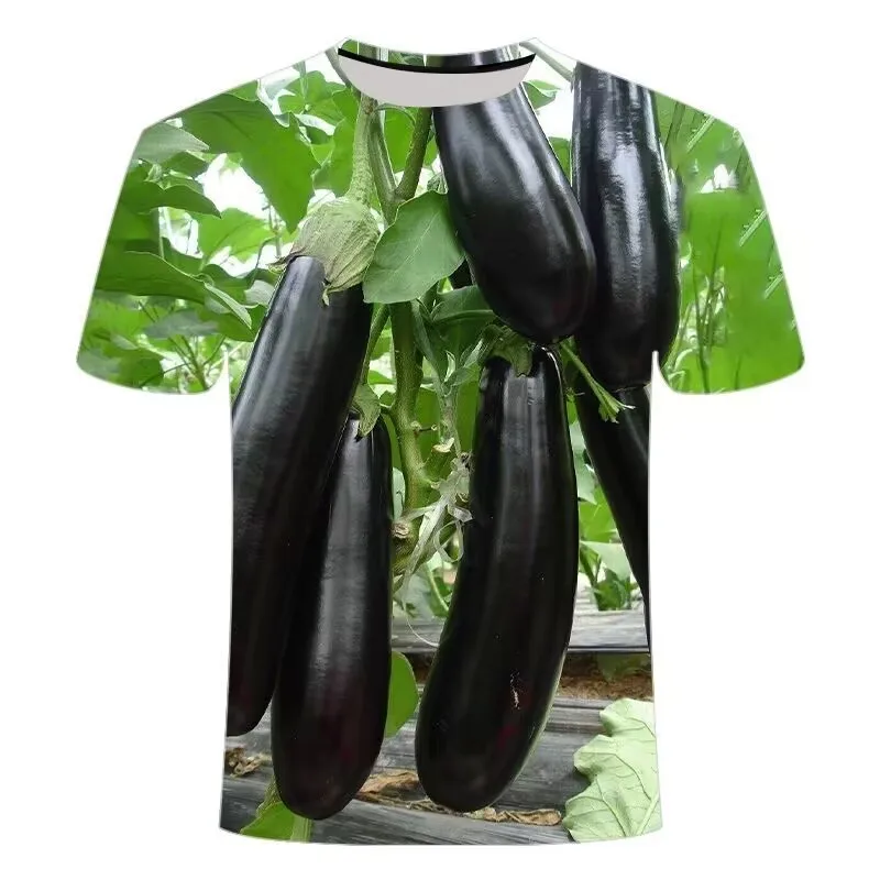 New Summer Fruit Vegetable 3D Print T-Shirts Men Women O-Neck Funny Tshirt Short Sleeve Oversized Harajuku Tee Top Kid Clothing