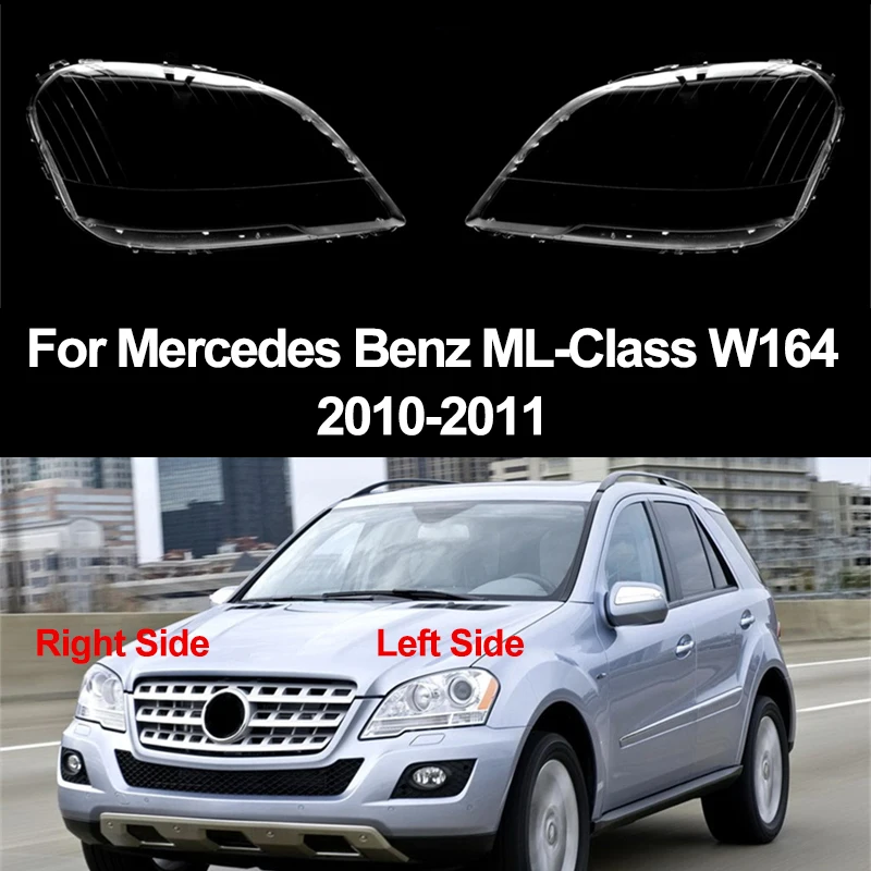 Front Headlight Lens Cover For Mercedes Benz W164 ML-Class ML300 ML350 ML450 2010 2011 Headlamp Shell Transparent Lampshade